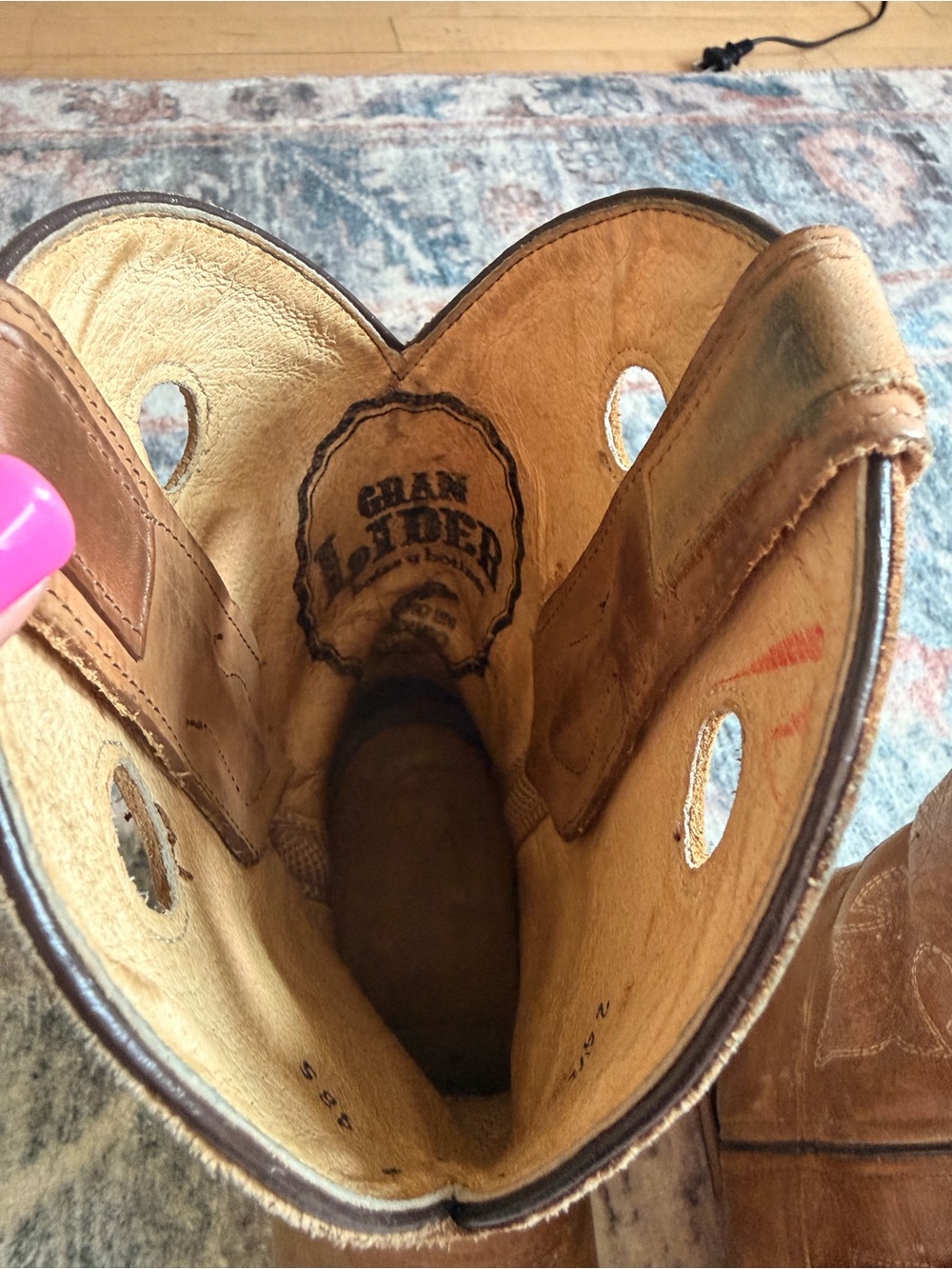 Gran Lider Cowgirl Boots Leather Size 7.5 - Picture 6 of 7
